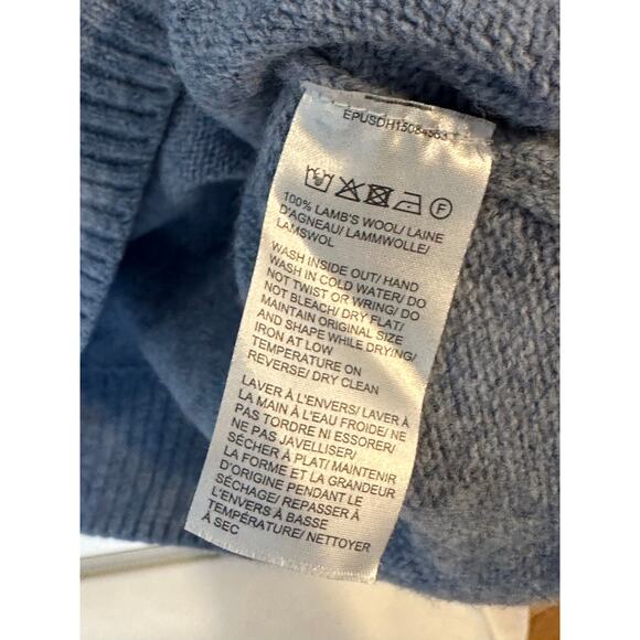 Black Brown 1826 Light Blue V-neck Sweater 100% Lambs Wool Men’s Large - Picture 2 of 7